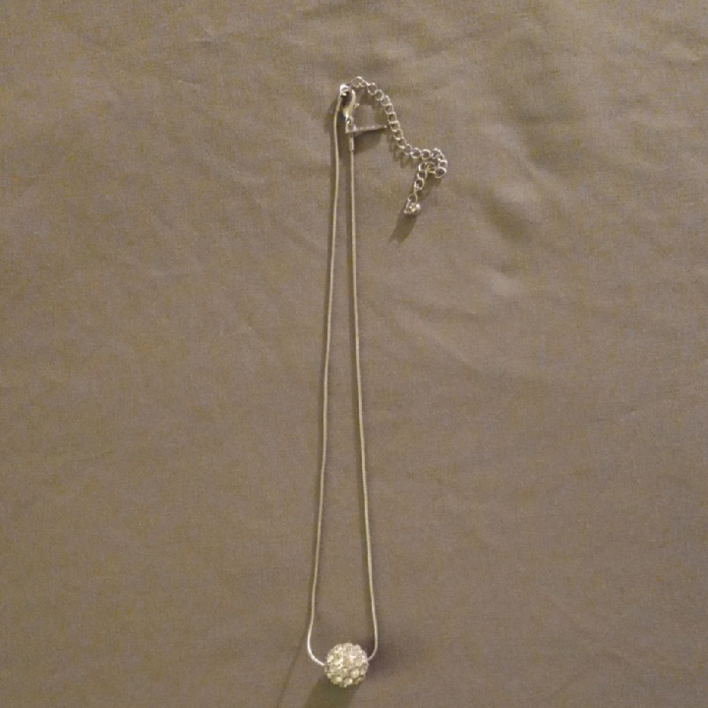 Lane Bryant Silver Necklace with Pearl Accent